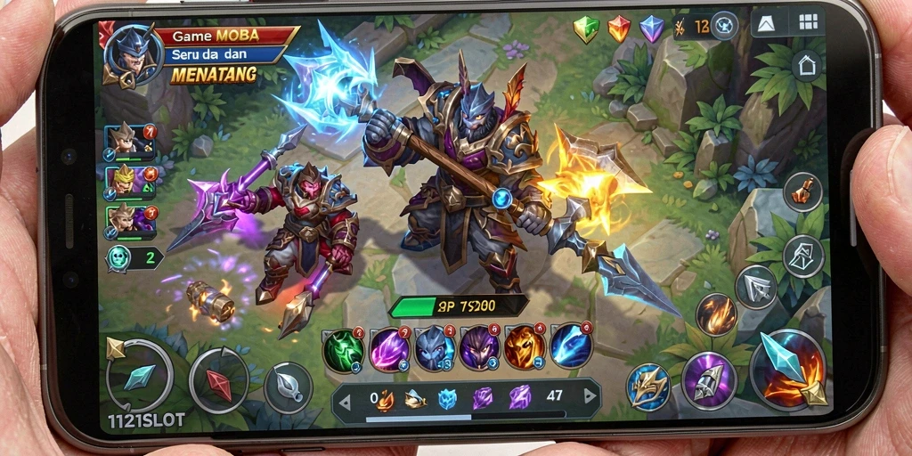 Tangkap momen seru dalam gameplay MOBA 1121SLOT.