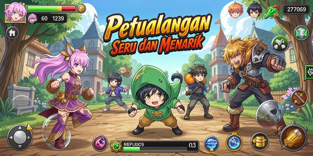 Tampilan gameplay menakjubkan di dunia Anime 2739.