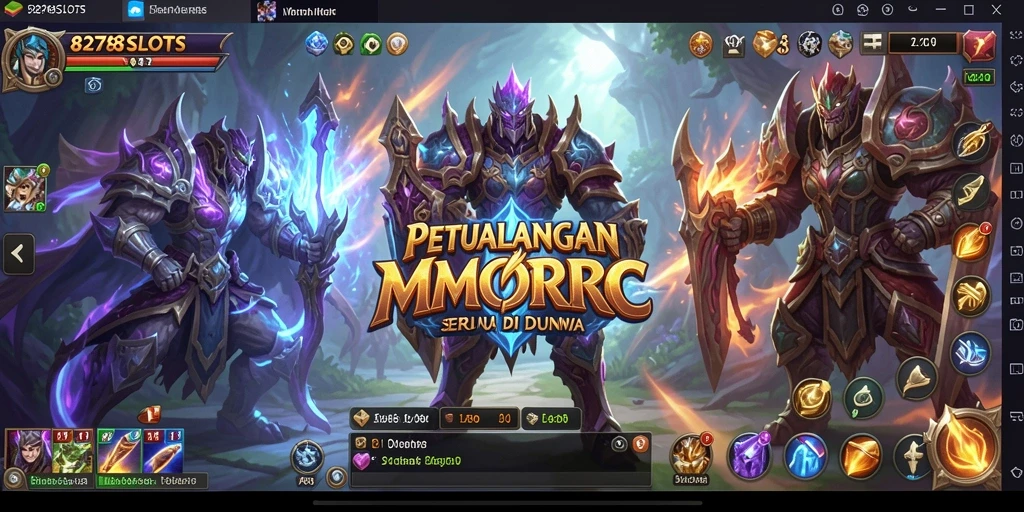 Screenshot utama menampilkan gameplay mendebarkan di dunia MMORPG.