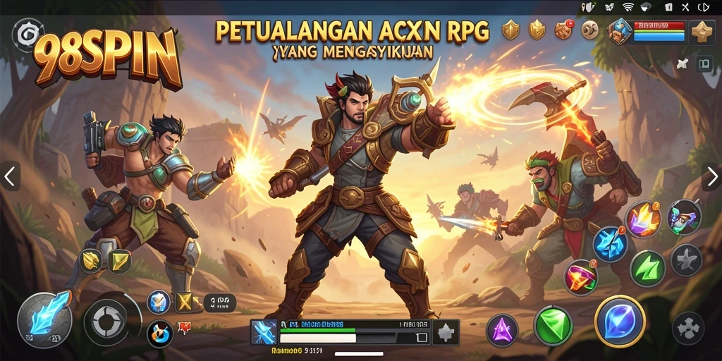 Tampilan menarik dari gameplay ARPG 98SPIN yang penuh aksi.