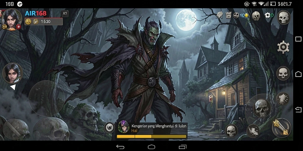 Tangkapan layar AIR168 menunjukkan atmosfer kelam dan gameplay yang menegangkan.