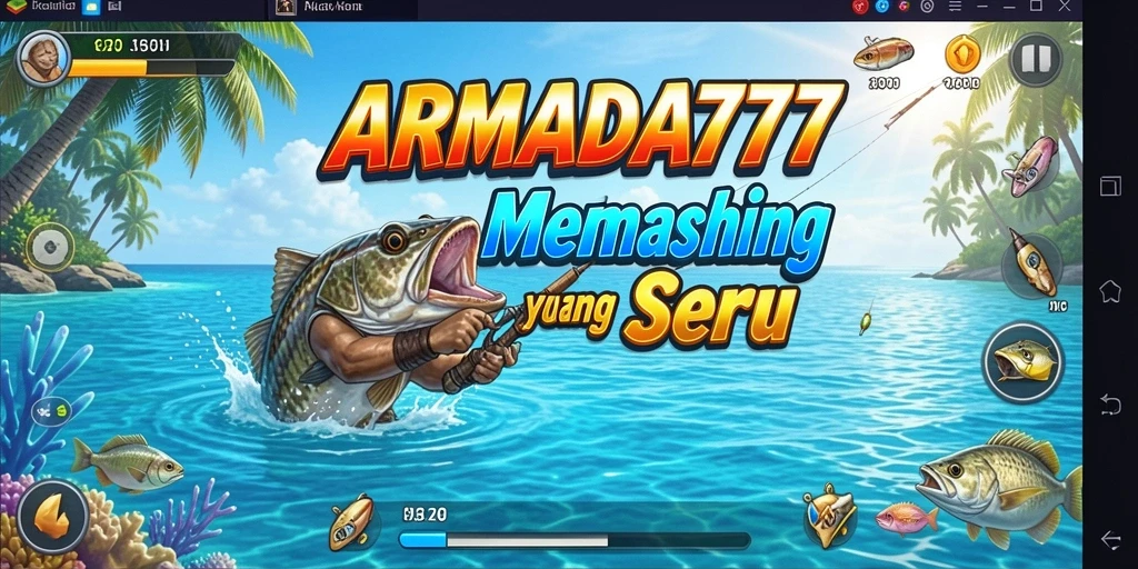 Tampilan seru dari gameplay memancing di ARMADA777.