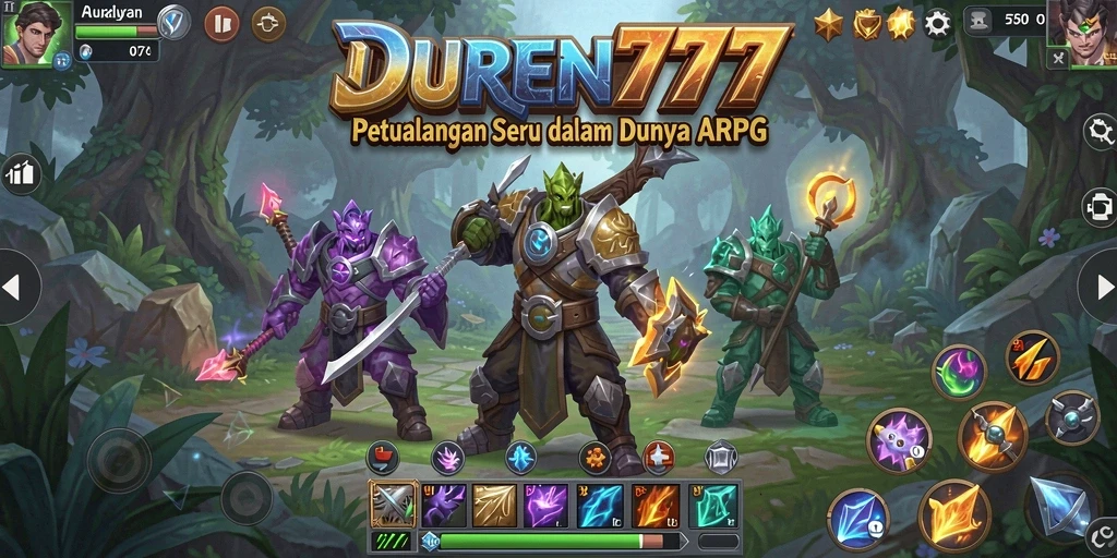 Tangkapan layar menampilkan pertempuran epik dalam DUREN777.