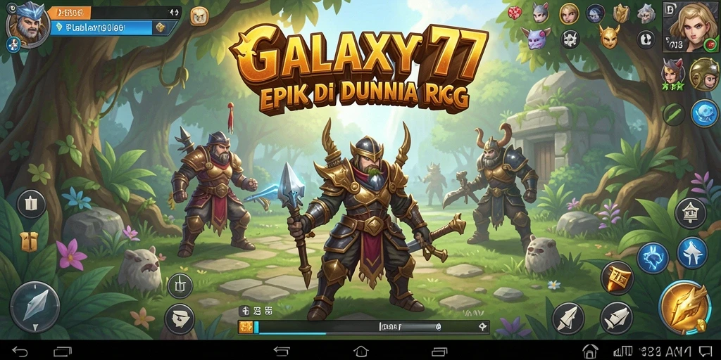 Gameplay GALAXY77 menampilkan pertempuran seru dan eksplorasi yang mendalam.