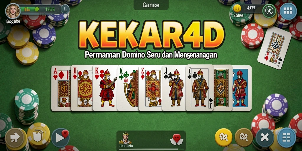 Screenshot gameplay KEKAR4D menampilkan keseruan dan interaksi pemain dalam permainan Domino.