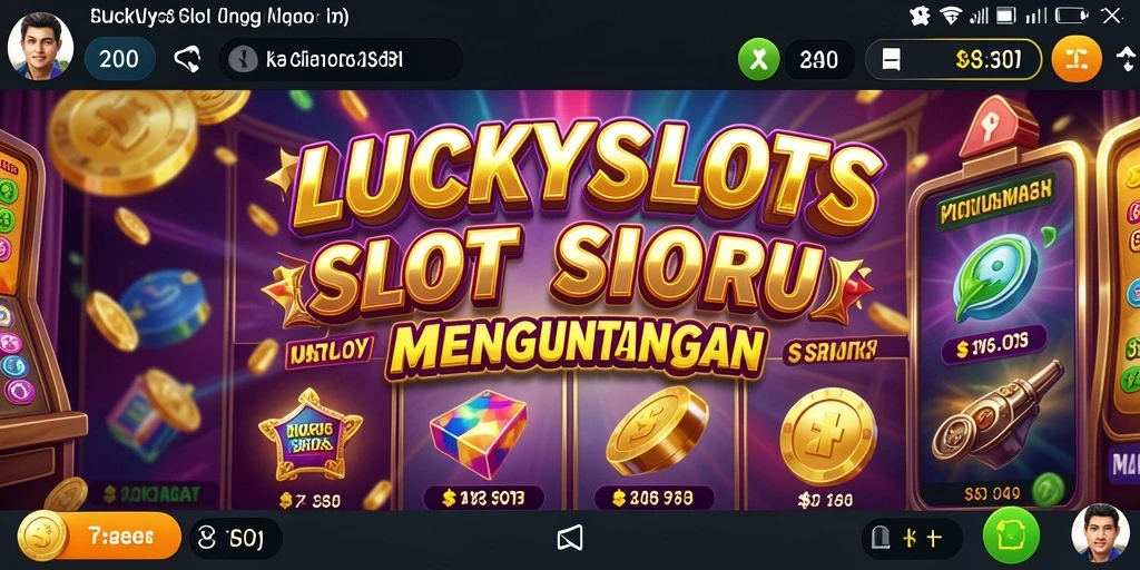 Tampilan gameplay menawan LUCKYSLOTS dengan tema slot beragam.