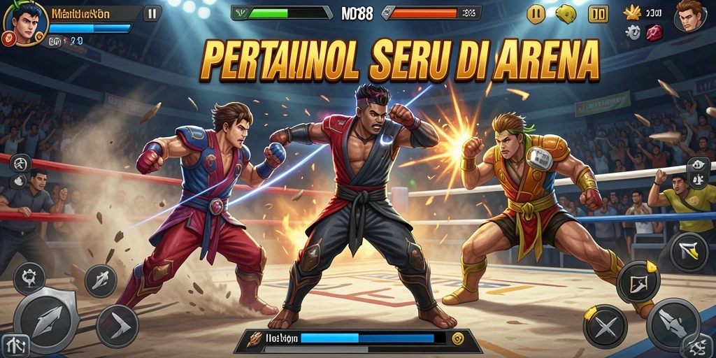 Tangkapan layar dari gameplay seru MDG188 melawan karakter lain.