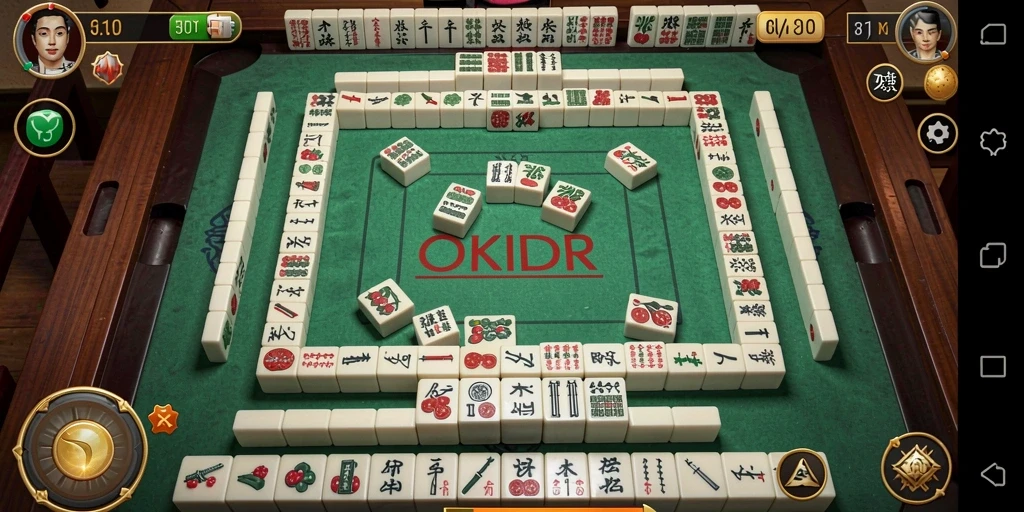 Tampilan permainan Mahjong yang memukau dalam OKIDR.