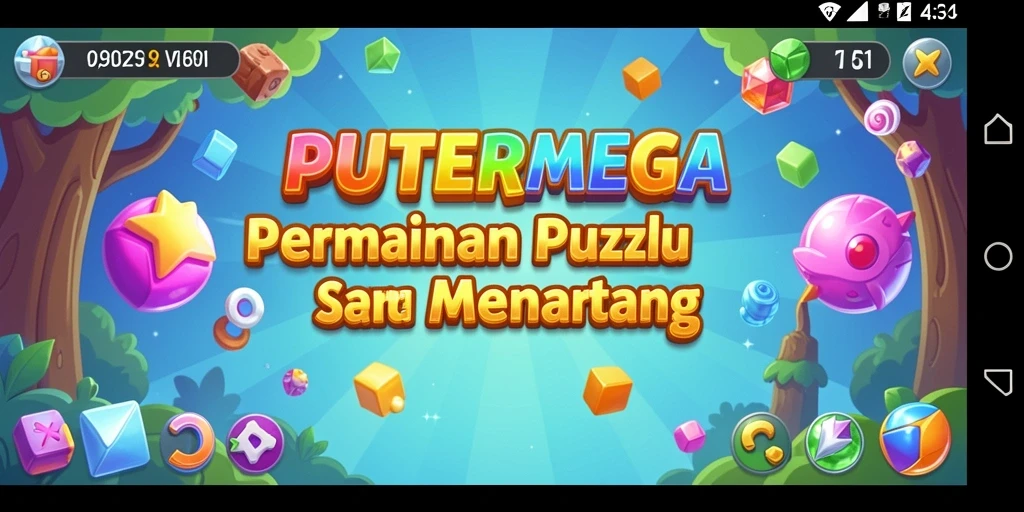 Screenshot gameplay PUTERMEGA menampilkan tantangan Puzzle yang menarik.