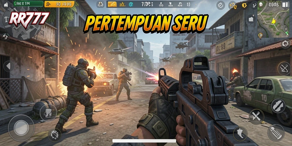 Tampilan gameplay yang mendebarkan dari pertempuran TPS.