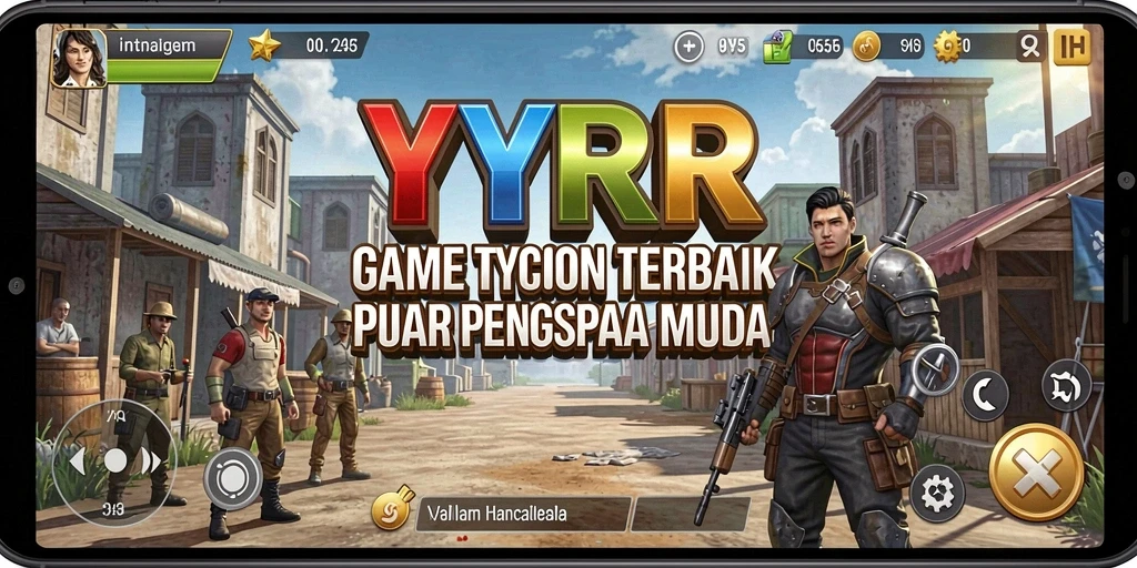Screenshot gameplay YYRR menggambarkan keseruan manajemen bisnis.